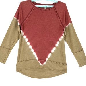 Knox Rose Women’s Long Sleeve Round Neck Tie Dye T-Shirt Size S